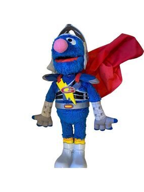 Flying super Grover Sesame Street Hashbro inc 2.0 talking doll plush toy 2011